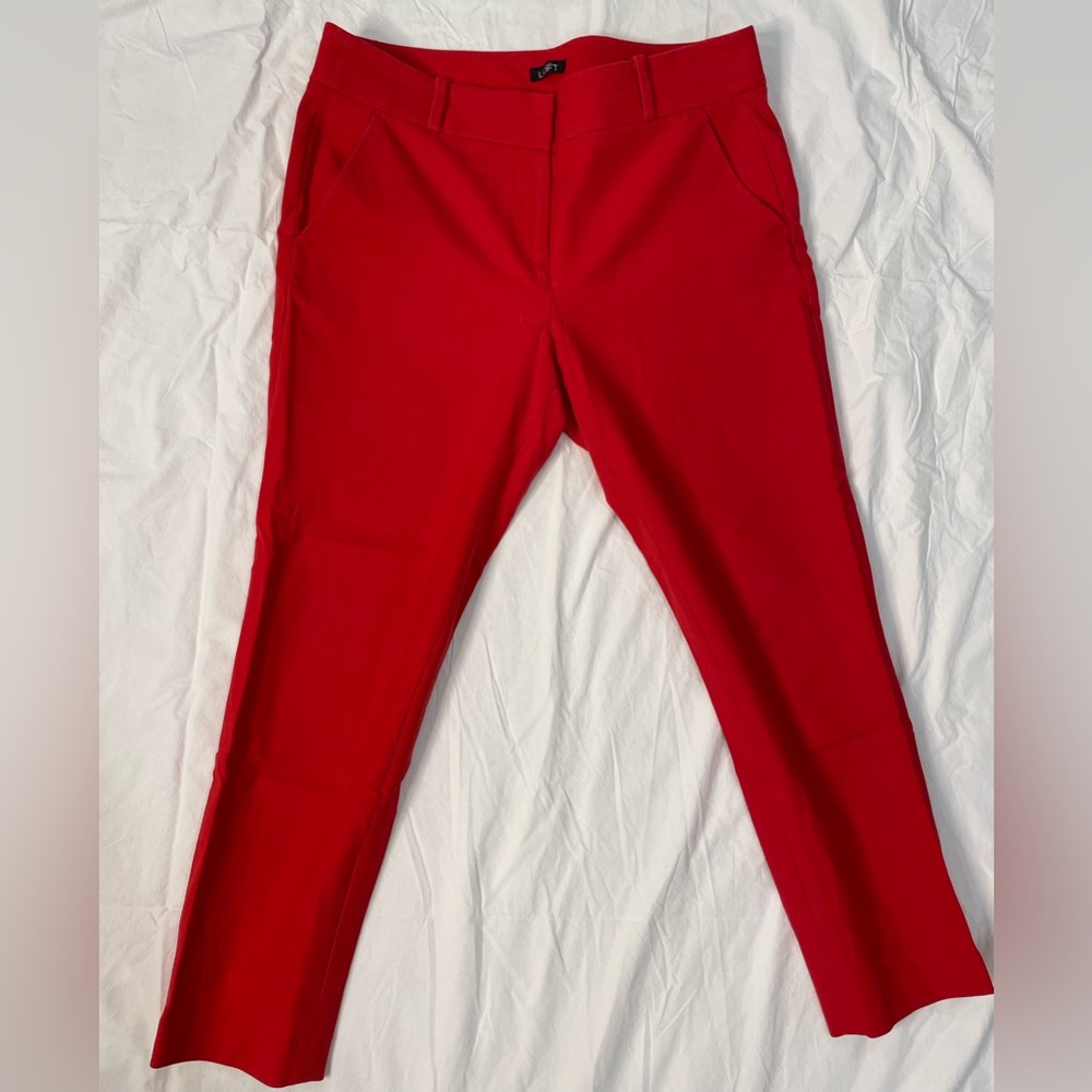 Loft Marissa Skinny Red Pant Size 12